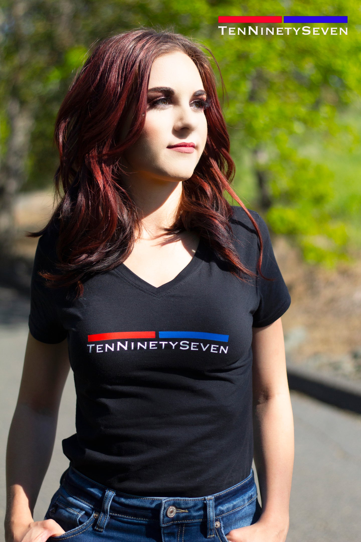 Women's V-neck TenNinetySeven shirt