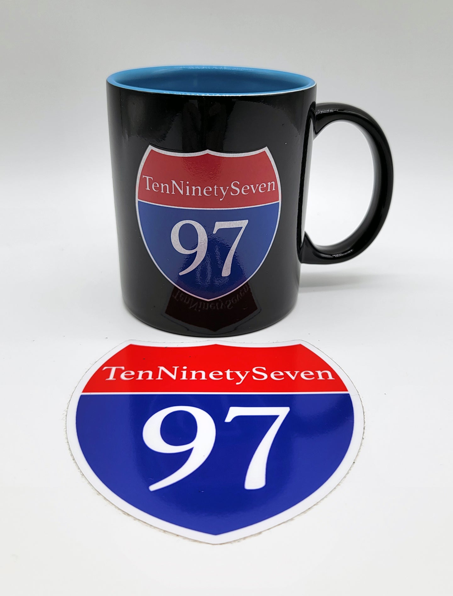 TenNinetySeven logo mug