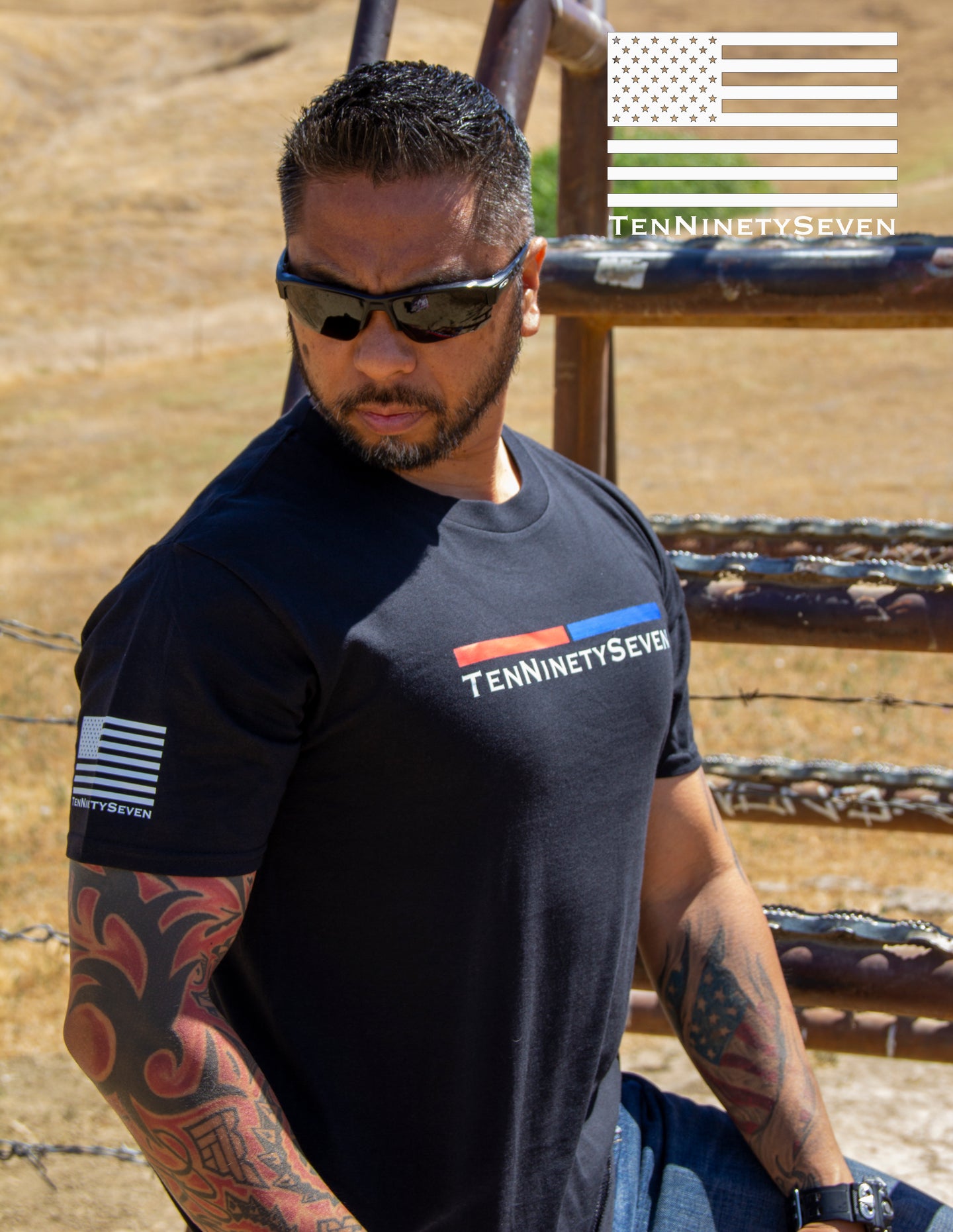 TenNinetySeven logo short sleeve T-shirt